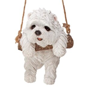 Design Toscano JQ11429 5 1/2 Inch Maltese Dog Hanging - White