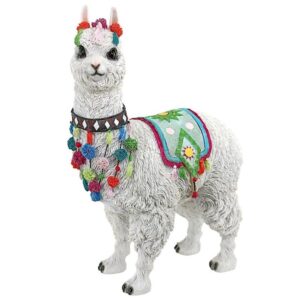 Design Toscano JQ121029 11 Inch Festive Alpaca Statue