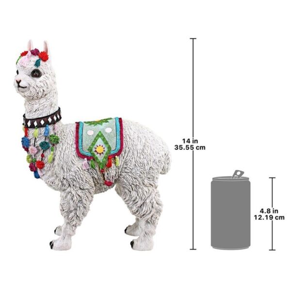 Design Toscano JQ121029 11 Inch Festive Alpaca Statue