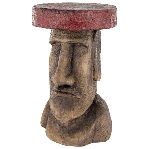 Design Toscano JQ12149 13 Inch Easter Island Moai Side Table