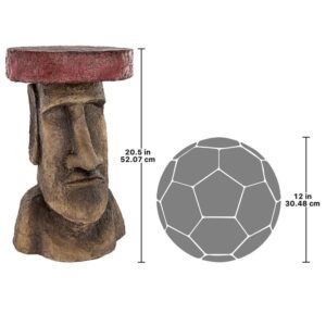 Design Toscano JQ12149 13 Inch Easter Island Moai Side Table