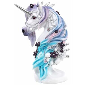 Design Toscano JQ12583 6 1/2 Inch Unicorn Bust with Skulls Statue