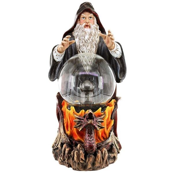 Design Toscano JQ12614 5 1/2 Inch Wizards with LED Crystal Ball Statue