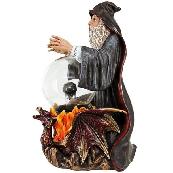 Design Toscano JQ12614 5 1/2 Inch Wizards with LED Crystal Ball Statue