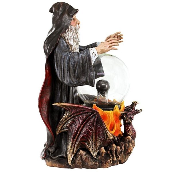 Design Toscano JQ12614 5 1/2 Inch Wizards with LED Crystal Ball Statue