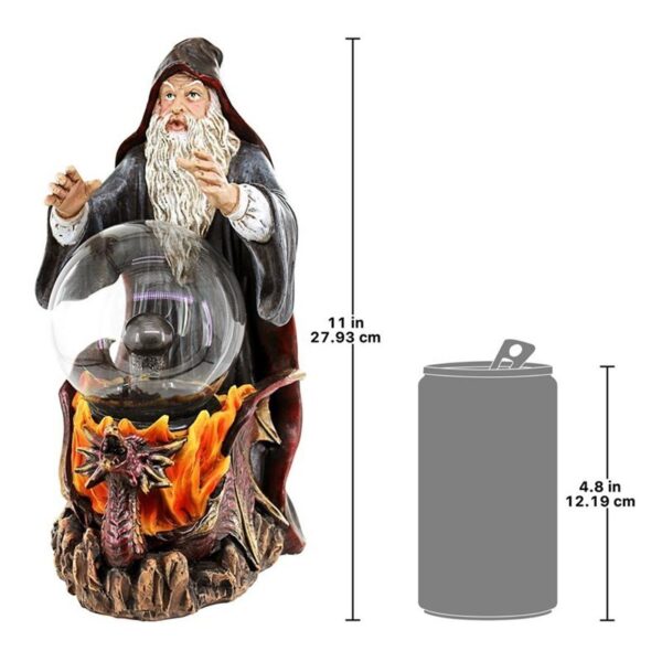 Design Toscano JQ12614 5 1/2 Inch Wizards with LED Crystal Ball Statue