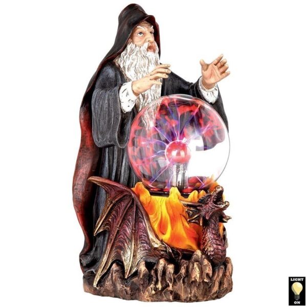 Design Toscano JQ12614 5 1/2 Inch Wizards with LED Crystal Ball Statue