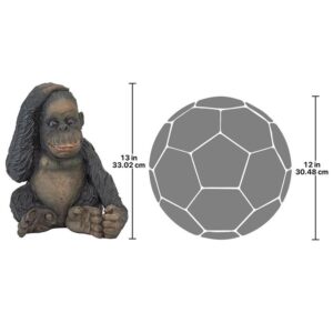 Design Toscano JQ3551 11 Inch Curly the Chimpanzee Statue