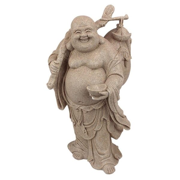 Design Toscano JQ3859 9 1/2 Inch Wandering Happy Hotei Buddha Statue