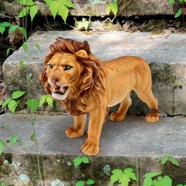 Design Toscano JQ44109 16 1/2 Inch Panthera Lion King of the Savanna Statue