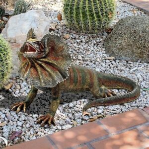 Design Toscano JQ4518 13 Inch Frilled Neck Lizard Statue