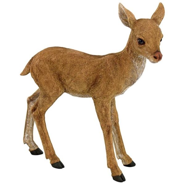 Design Toscano JQ6097 17 1/2 Inch Foraging Fawn Baby Deer Statue