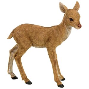 Design Toscano JQ6097 17 1/2 Inch Foraging Fawn Baby Deer Statue