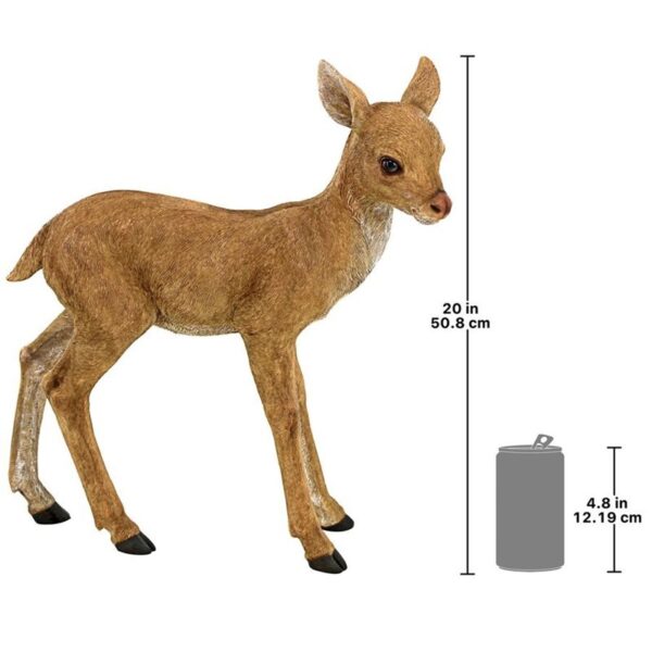 Design Toscano JQ6097 17 1/2 Inch Foraging Fawn Baby Deer Statue