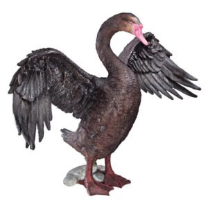 Design Toscano JQ6234 24 Inch Beautiful Swan Statue - Black