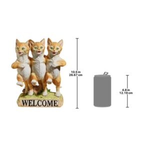 Design Toscano JQ6267 8 Inch Chorus Line of Cats Welcome Statue