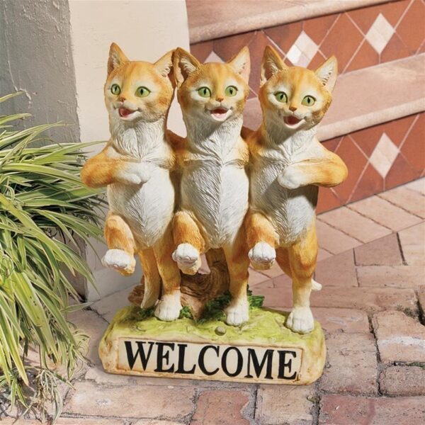 Design Toscano JQ6267 8 Inch Chorus Line of Cats Welcome Statue