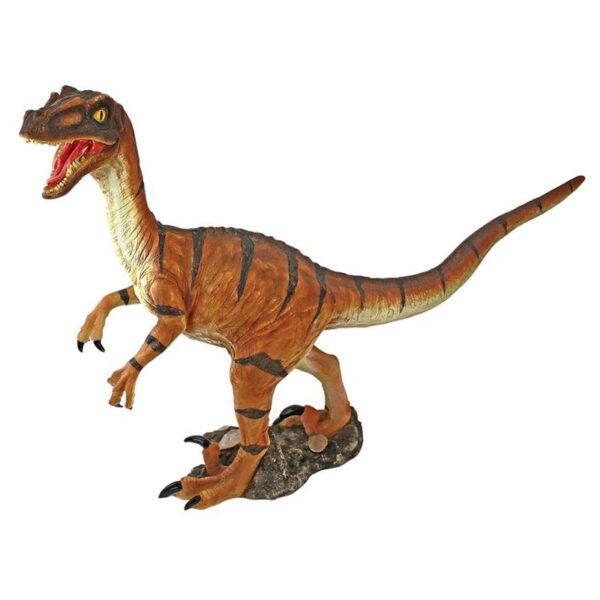 Design Toscano JQ7803 20 1/2 Inch Velociraptor Scaled Dinosaur Statue