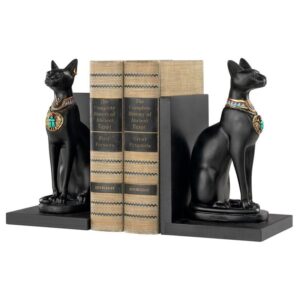 Design Toscano JQ7905 5 Inch Bastet Cat Goddess Bookends, Set of 2