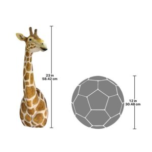 Design Toscano JQ8542 7 Inch African Savanna Giraffe Wall Sculpture