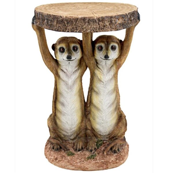 Design Toscano JQ8608 14 Inch Kalahari Meerkats Side Table