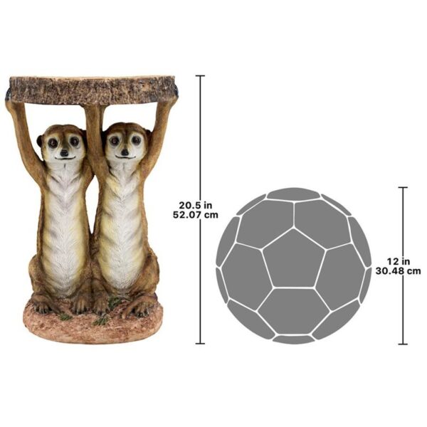 Design Toscano JQ8608 14 Inch Kalahari Meerkats Side Table