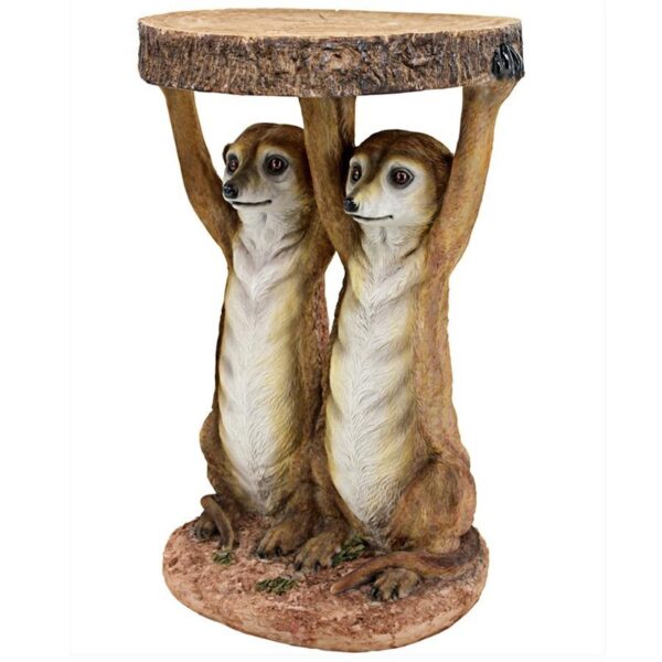 Design Toscano JQ8608 14 Inch Kalahari Meerkats Side Table