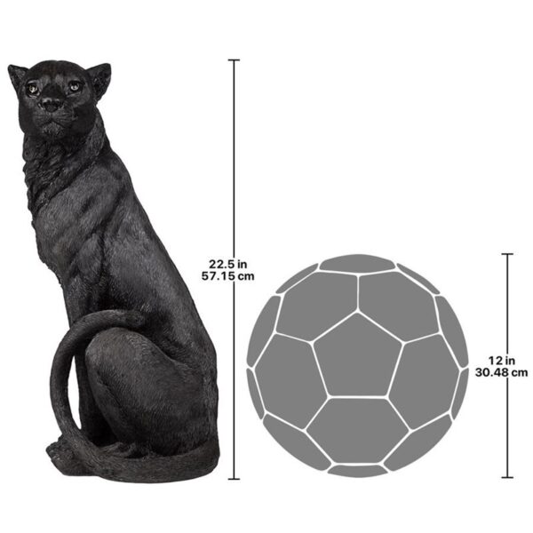 Design Toscano JQ8762 11 Inch Pensive Panther Black Jaguar Statue