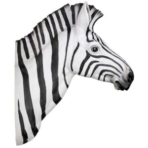 Design Toscano JQ9095 7 1/2 Inch Zebra Head Wall Sculpture