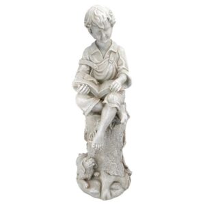 Design Toscano JQ9635 11 1/2 Inch Sebastian the Reading Child Statue