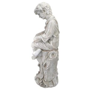 Design Toscano JQ9635 11 1/2 Inch Sebastian the Reading Child Statue