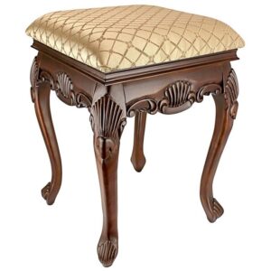 Design Toscano KS51101 15 Inch Madame Bouvier Stool - Walnut