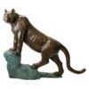 Design Toscano KW28995 50 1/2 Inch Cougar on a Rock Statue - Bronze