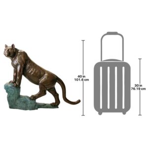 Design Toscano KW28995 50 1/2 Inch Cougar on a Rock Statue - Bronze