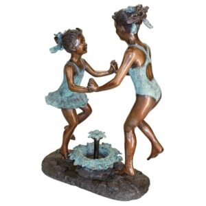 Design Toscano KW29368 27 Inch Dancing Splash Girls Statue - Bronze