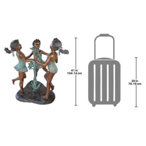 Design Toscano KW29440 35 Inch Fun in the Sun Girls Statue - Bronze