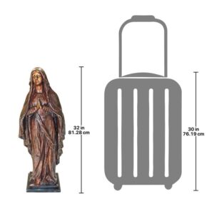 Design Toscano KW29508 12 Inch Madonna Blessed Mother Statue - Bronze