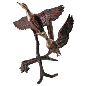 Design Toscano KW50547 24 Inch Steep Climbing Ducks Statue - Bronze