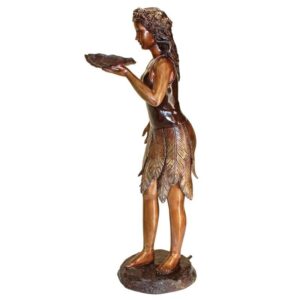 Design Toscano KW58490 13 1/2 Inch Leaf Maiden Statue - Bronze