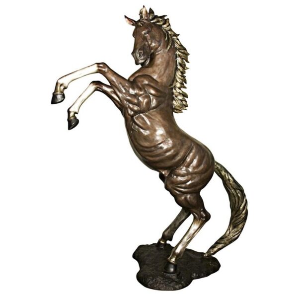 Design Toscano KW76430 93 Inch Majestic Spirit Rearing Horse Left