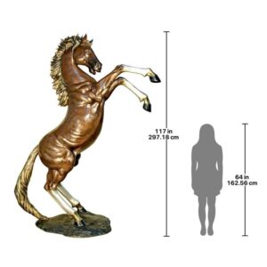 Design Toscano KW76431 88 Inch Majestic Spirit Rearing Horse Right