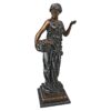 Design Toscano KW94470 12 Inch Maiden with Flower Basket Statue - Bronze