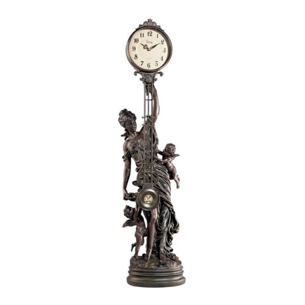 Design Toscano KY0221 9 Inch Flora Swinging Pendulum Clock