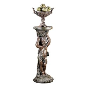 Design Toscano KY0965 15 Inch Sous La Vigne Pedestal - Bronze