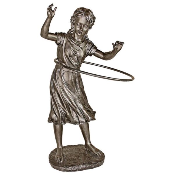 Design Toscano KY1210 27 1/2 Inch Harriet Hula Hooping Girl Statue