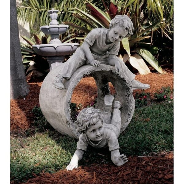 Design Toscano KY1212248 25 1/2 Inch Hide and Seek Kids Statue