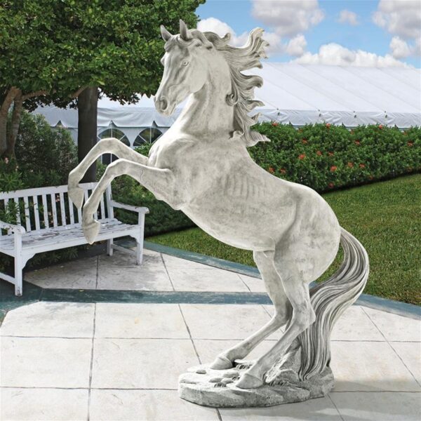 Design Toscano KY1814 71 Inch Life Size Unbridled Power Horse Statue