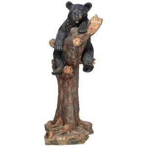 Design Toscano KY18491 16 1/2 Inch Forest Vantage Point Black Bear Statue