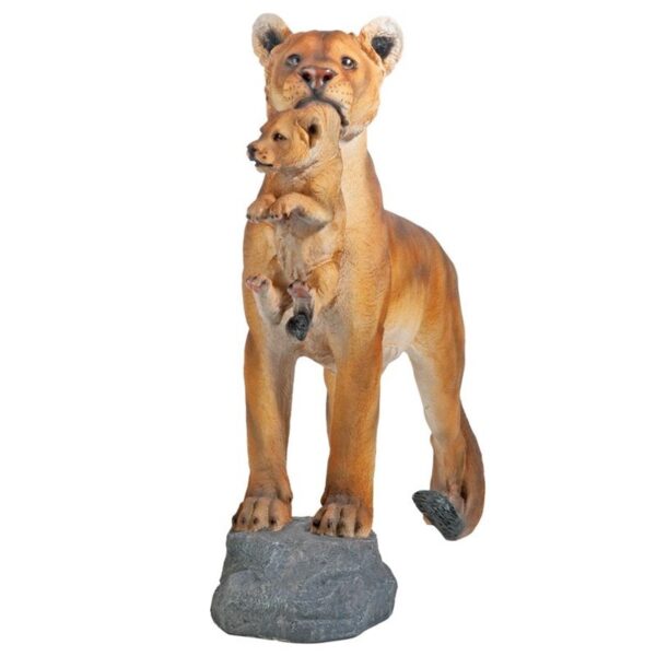 Design Toscano KY1874 34 Inch Lioness with Cub Statue