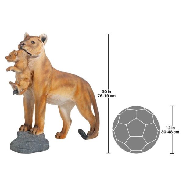 Design Toscano KY1874 34 Inch Lioness with Cub Statue